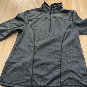 ATHLETIC WORKS Womens Size L 12-14 Gray QUARTER ZIP TOP JACKET